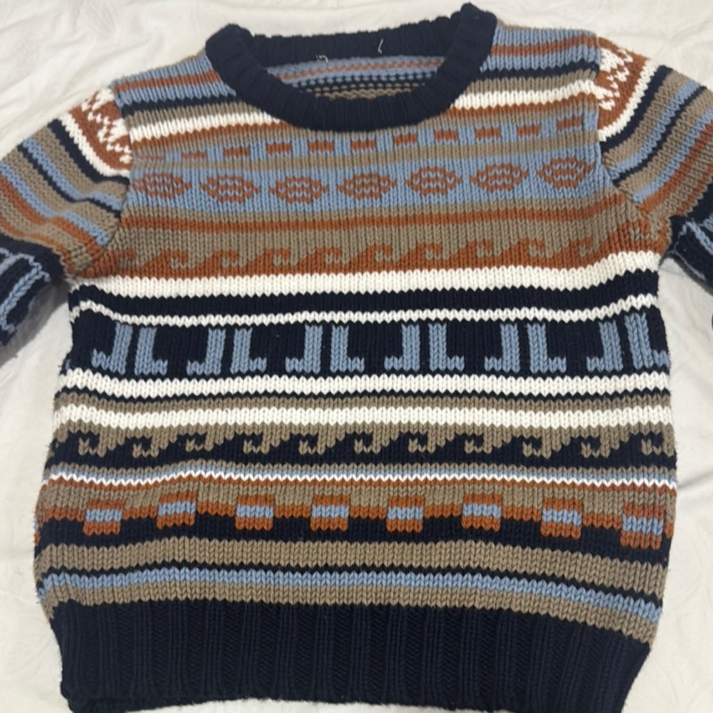 Multicolor Patterned Knit Sweater - Picture 6 of 7